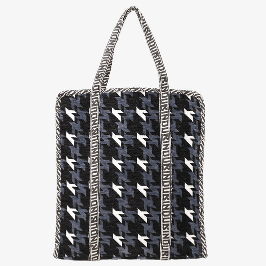 Chenille NY Houndstooth ジャカード Vasar トートバッグ Black / BBB-2158-25FW-c1