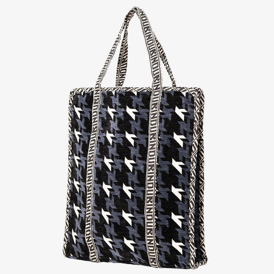 Chenille NY Houndstooth ジャカード Vasar トートバッグ Black / BBB-2158-25FW-c1