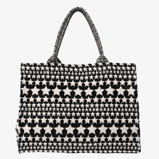 Stars ジャカード ブックトートバッグ Black / BBB-2160-25FW-c1