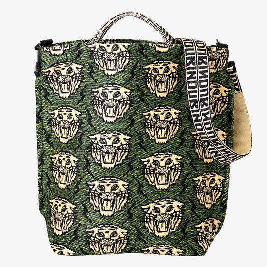 Lightning Tiger ジャカード ショルダートート Olive / BBB-2168-26ss-c2