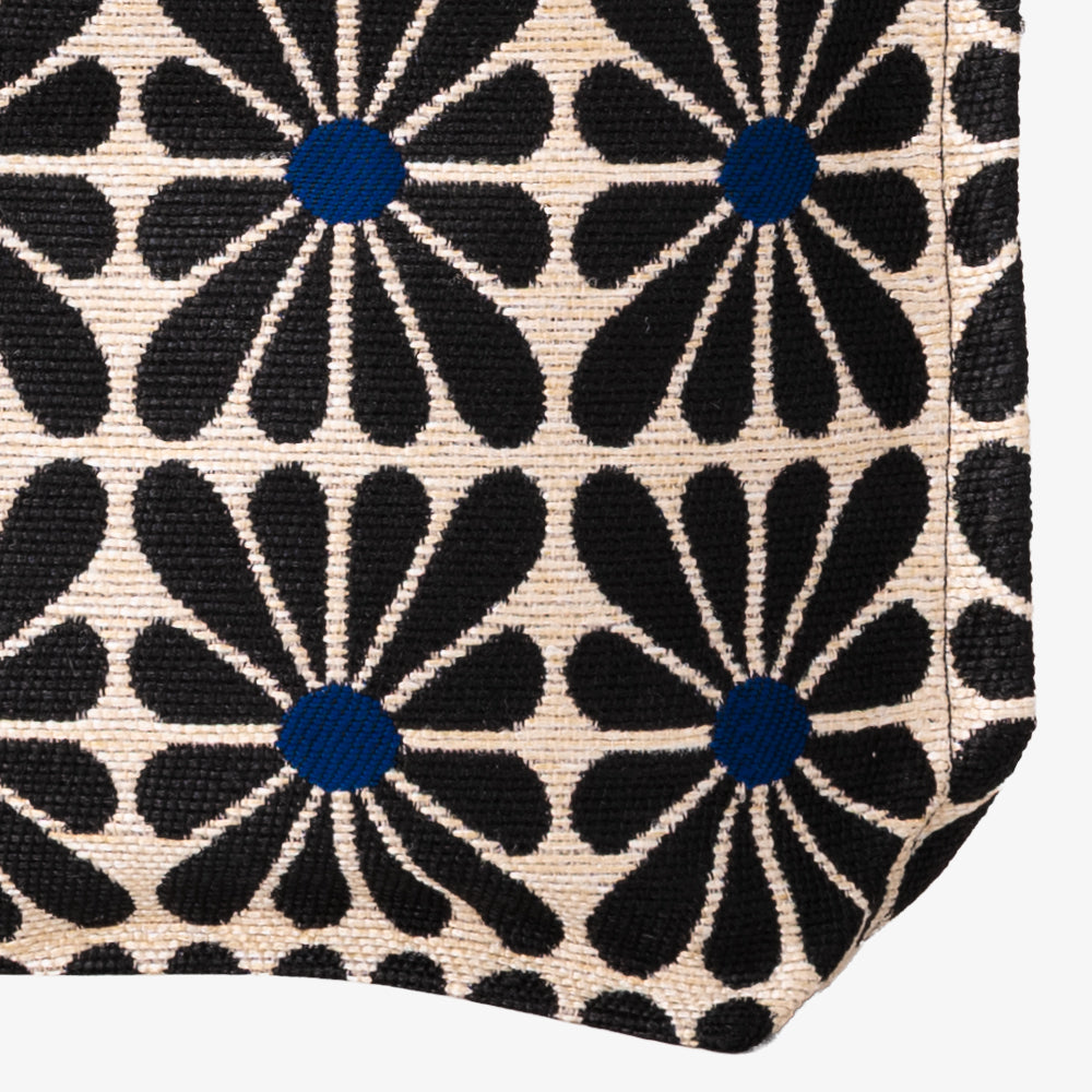 Cup Flower ジャカード アウトステッチトート Black / BBB-2171-26ss-c2