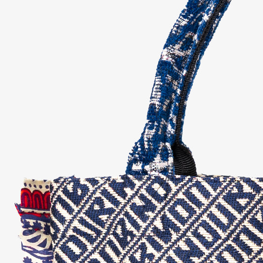 Bindu ジャカード スモールフリルトート Navy / BBB-2177-26ss-c1