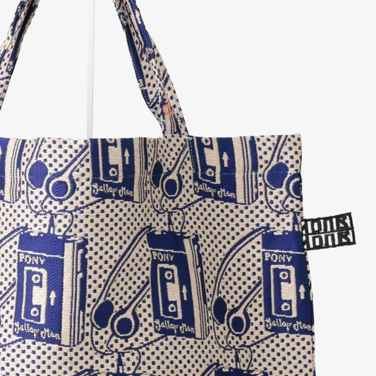 Pony Potable Cassette Player ジャカード トートバッグ Natural / BBB-2181-26ms-c1