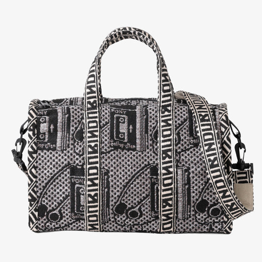 Pony Potable Cassette Player ジャカード ミニボストンバッグ Silver / BBB-2183-26ms-c2