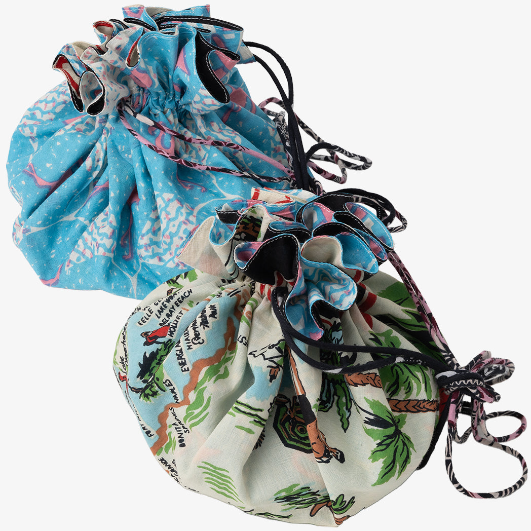 SOUP DUMPLING BAG ダンプリングバッグ(リバーシブル巾着)c#1 Florida Black