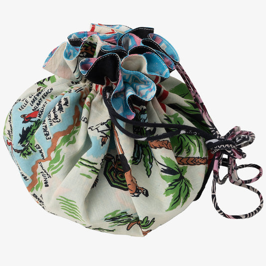 SOUP DUMPLING BAG ダンプリングバッグ(リバーシブル巾着)c#1 Florida Black