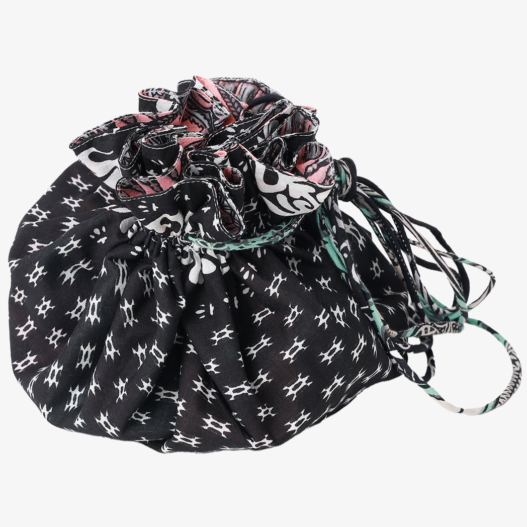 SOUP DUMPLING BAG ダンプリングバッグ(リバーシブル巾着)c#6 New Paris Pink