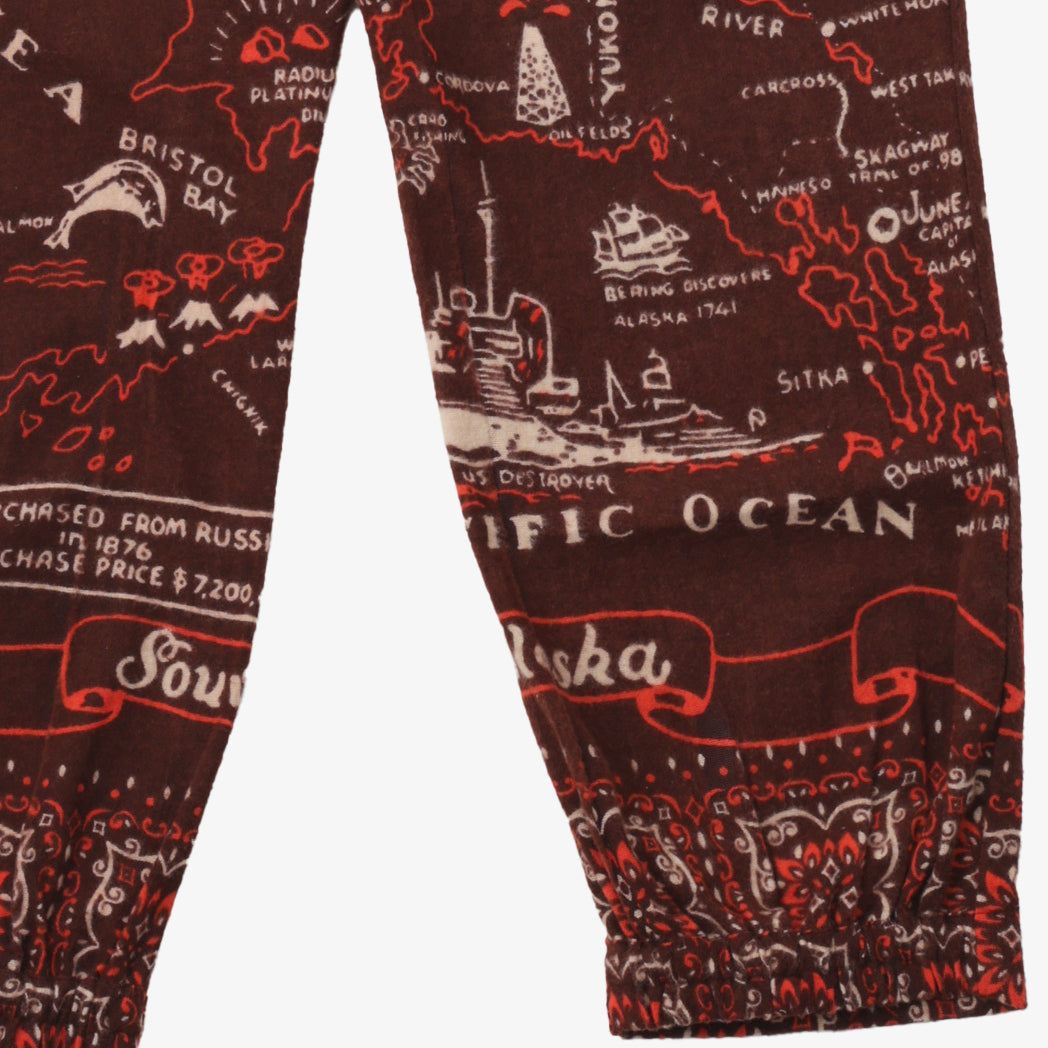 Cotton Flannel Alaska Easy Pants Flannel Easy Pants Alaska / BM1377AL-c2 Brown