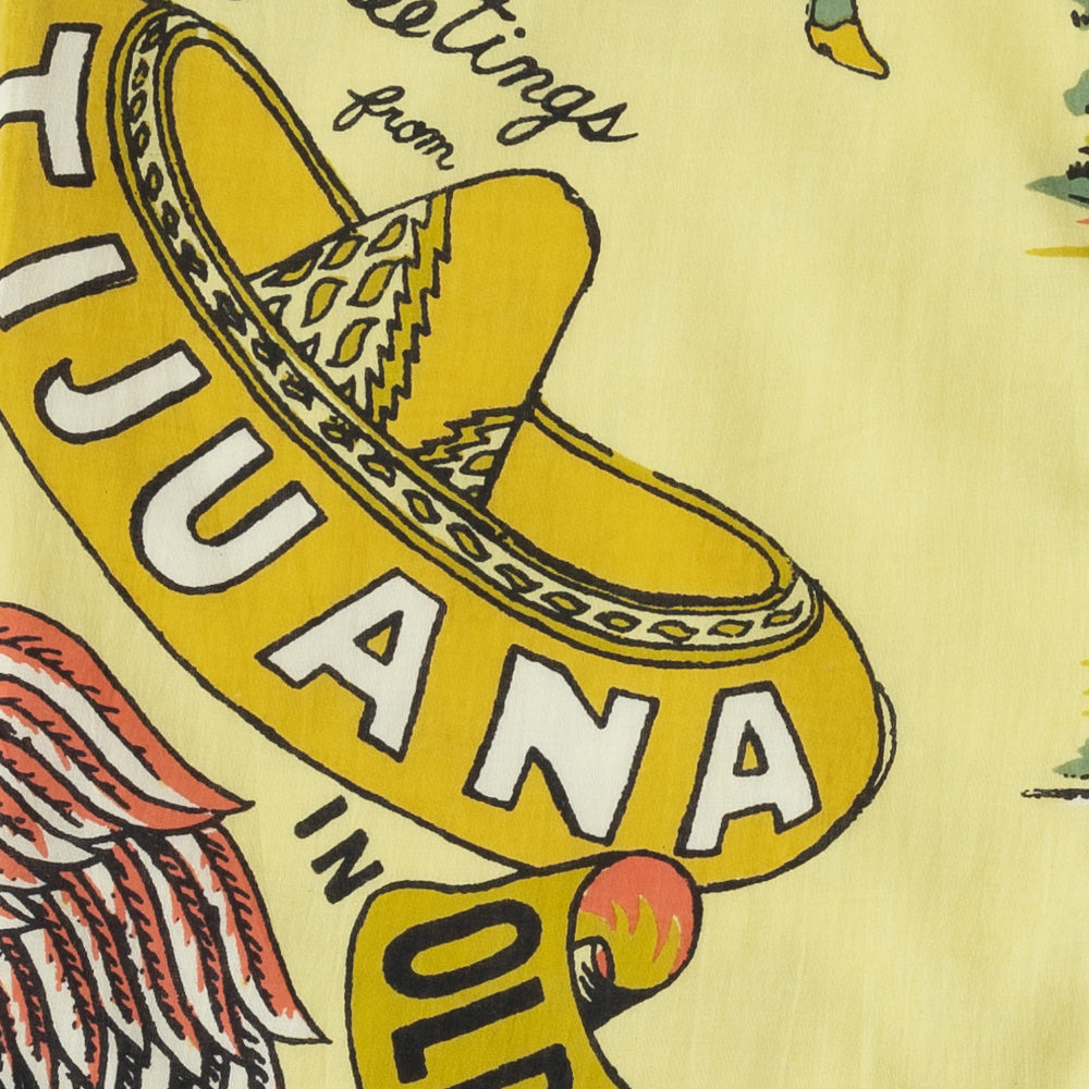 マッププリント パンツ TIJUANA Yellow / BM1377map25-25ms-c2