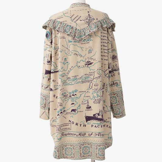 Cotton Flannel Alaska Frill Shirts One-piece Flannel frill shirt one-piece Alaska / BM1867-AL-c1 Natural