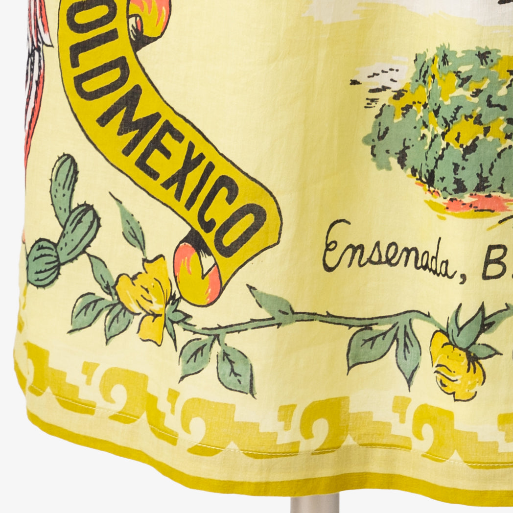 マッププリント ハンド刺繍ドレス TIJUANA Yellow / BM1868map-25s-c2