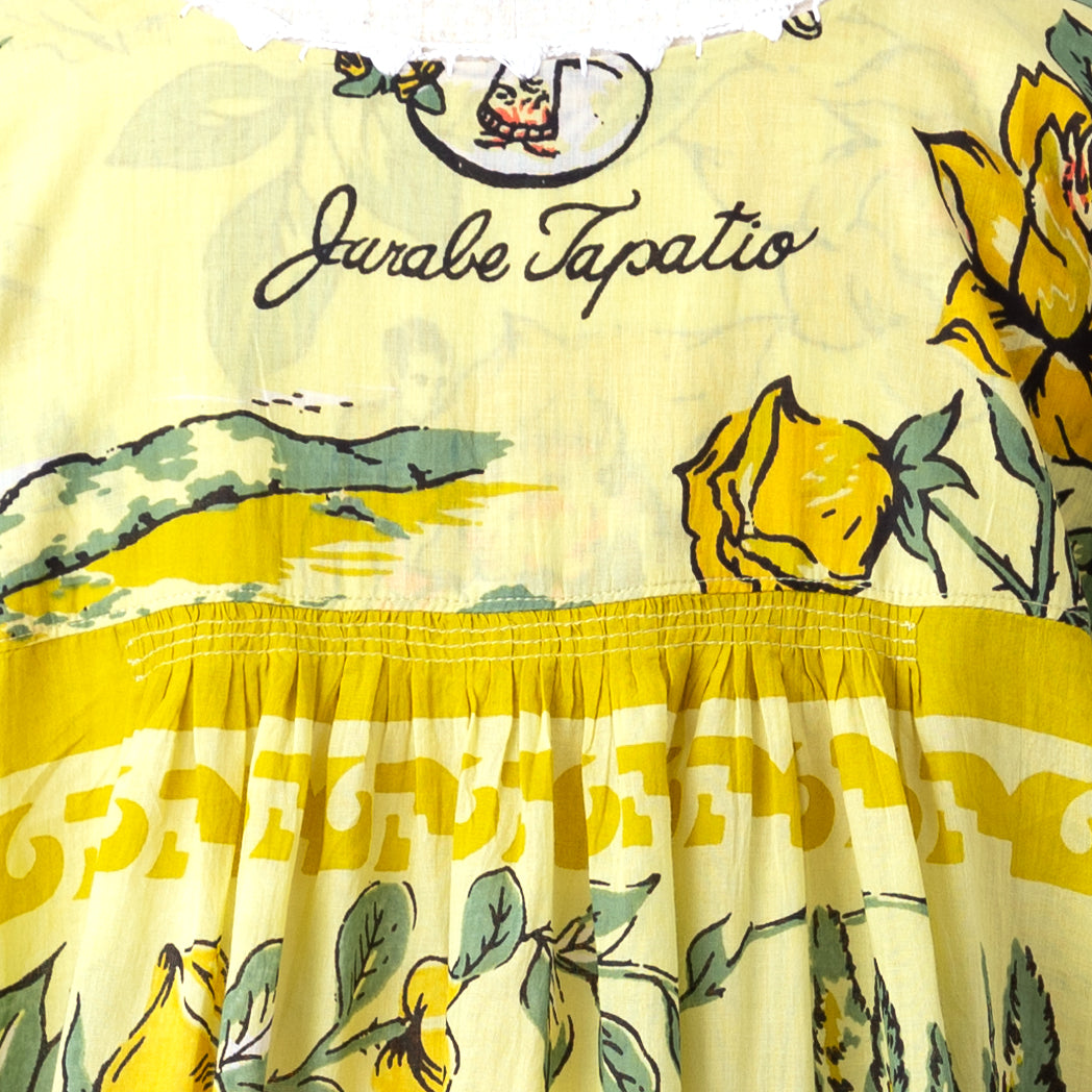 マッププリント ハンド刺繍ドレス TIJUANA Yellow / BM1868map-25s-c2