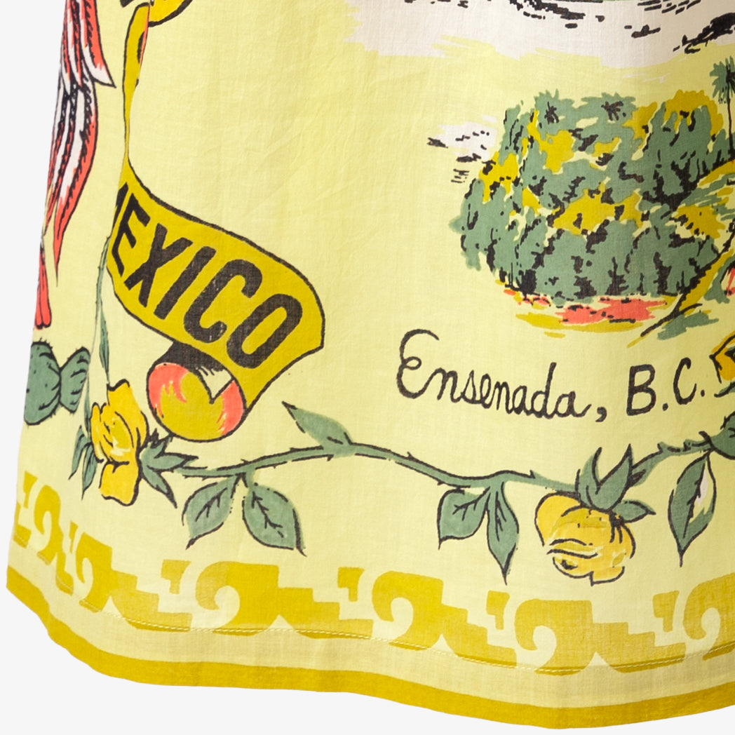 マッププリント ハンド刺繍ドレス TIJUANA Yellow / BM1868map-25s-c2