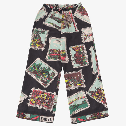 マッププリント イージーパンツ SAN FRANCISCO Black / BM-80320S25-25ms-c1