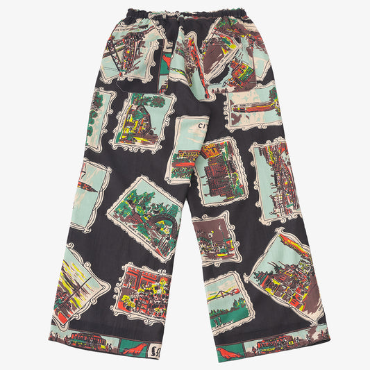 マッププリント イージーパンツ SAN FRANCISCO Black / BM-80320S25-25ms-c1