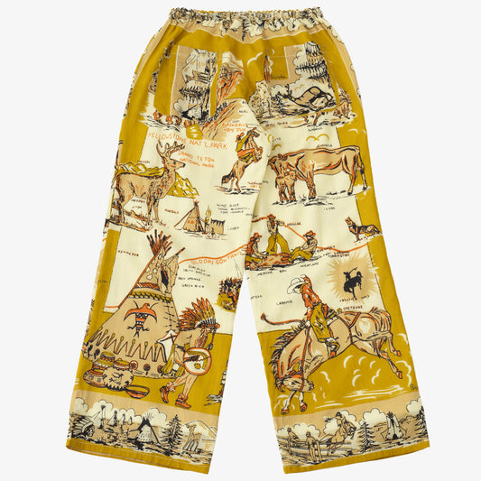 マッププリント イージーパンツ WYOMING Yellow / BM-80320S25-25ms-c3