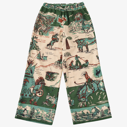 マッププリント イージーパンツ WYOMING Green / BM-80320S25-25ms-c4