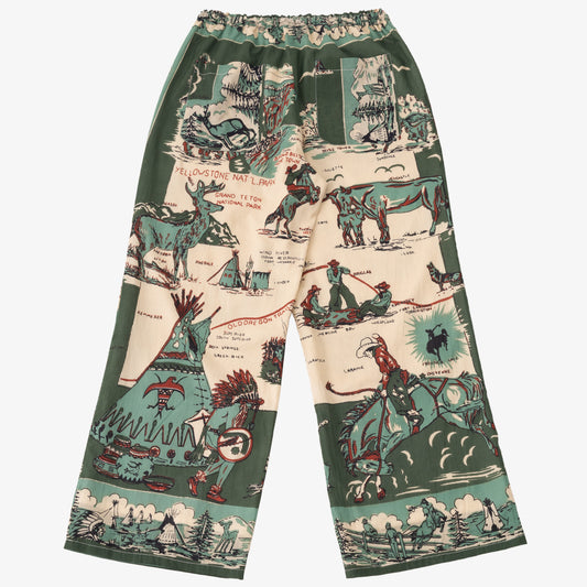 マッププリント イージーパンツ WYOMING Green / BM-80320S25-25ms-c4