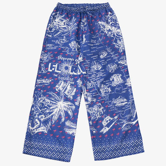 マッププリント イージーパンツ FLORIDA Blue / BM-80320S25-25ms-c7
