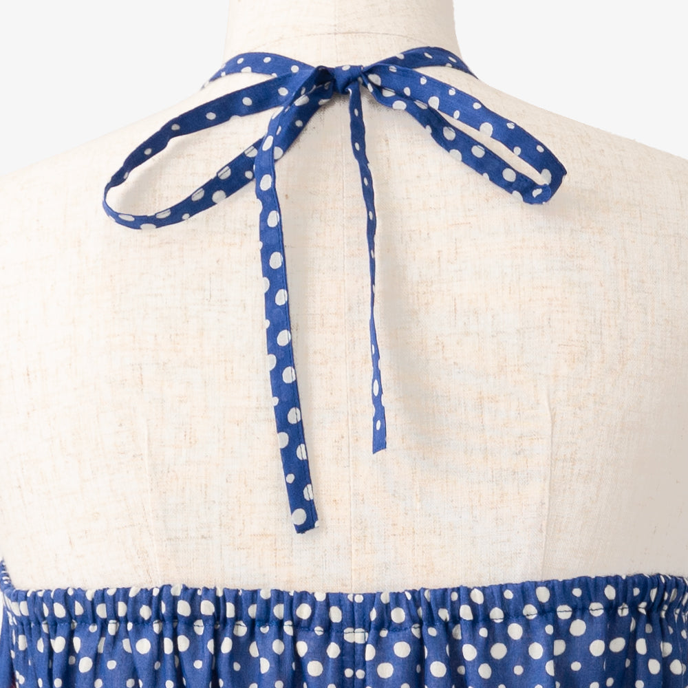 Map Print Halter Neck Long Dress FLORIDA Blue / BM956map25-25ms-c4