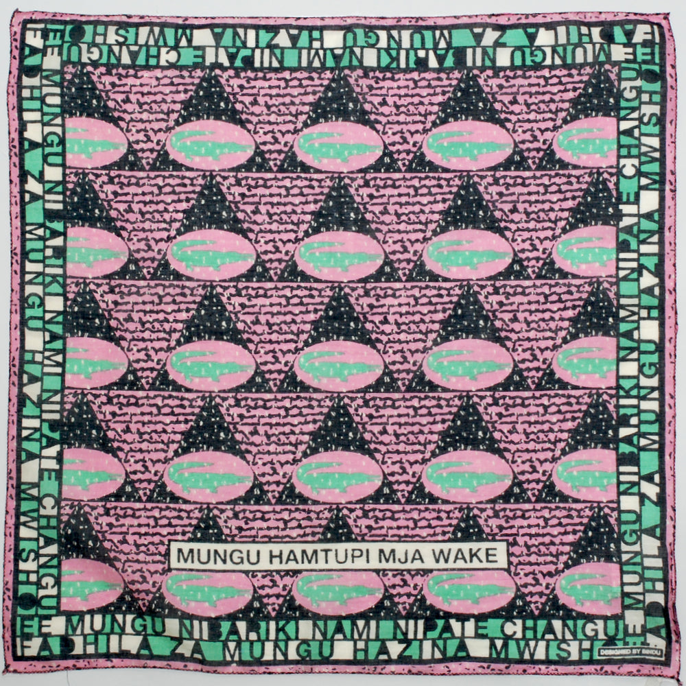 bbb1312_13011 African Pop Crocodile Bandana Pink