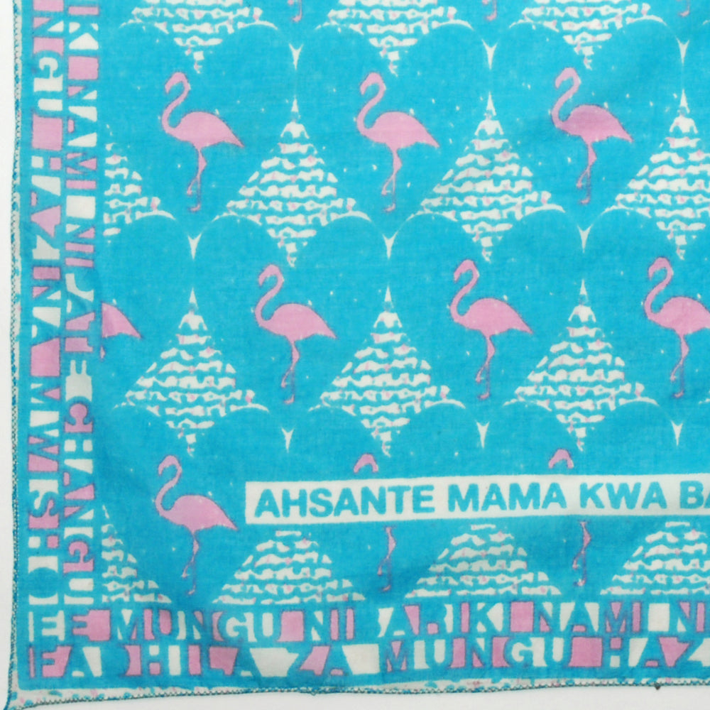 bbb1312_13031 African Pop Flamingo Bandana - Light Blue