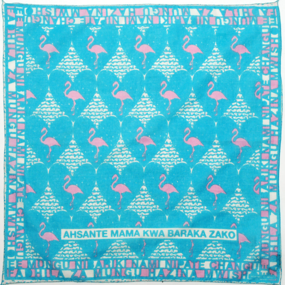 bbb1312_13031 African Pop Flamingo Bandana - Light Blue