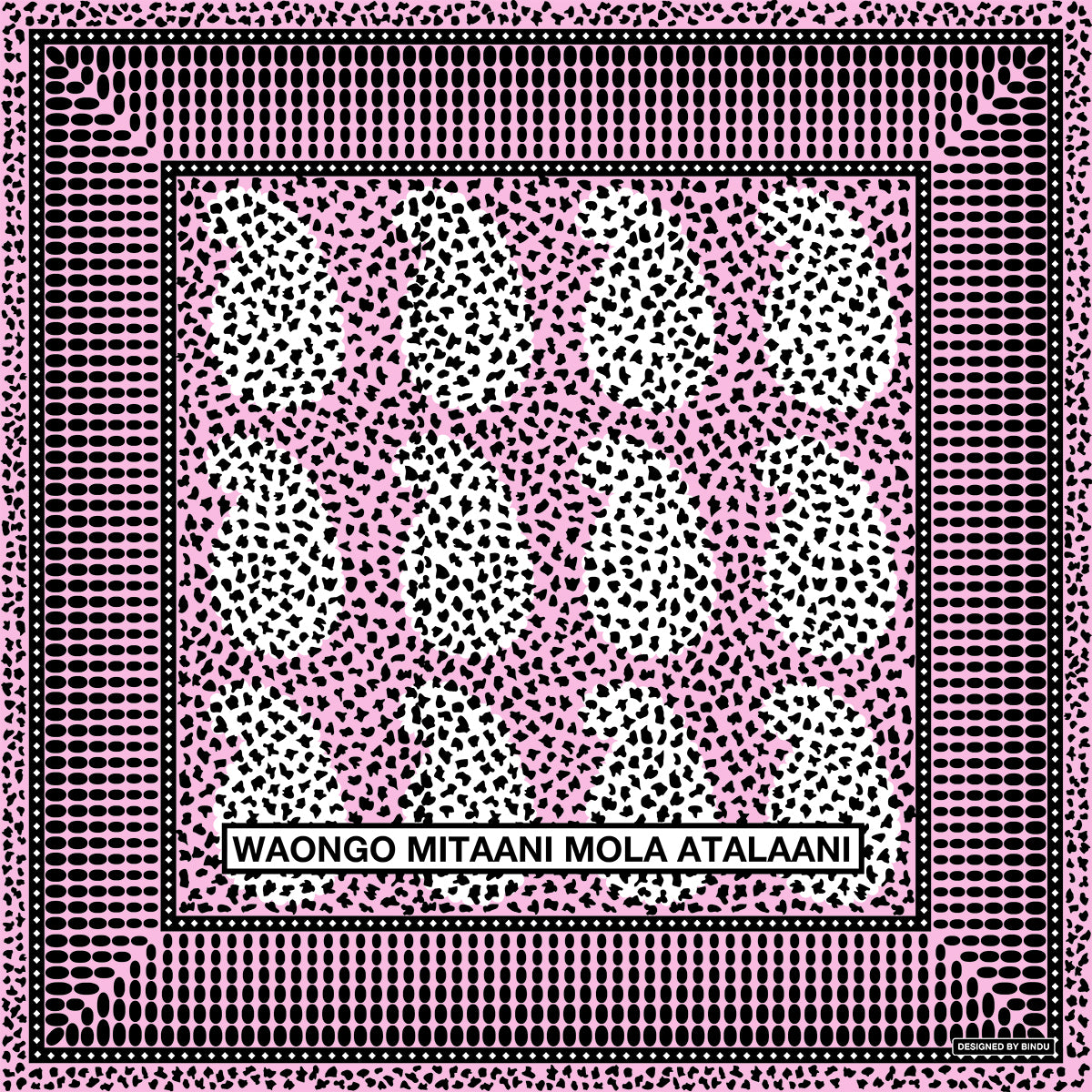 bbb1312_13073 African Pop Leopard Bandana Pink