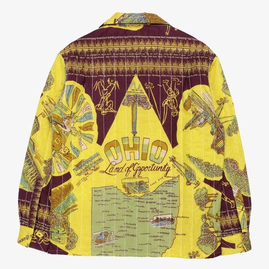 Cotton Quilt Open Collar Shirts / PIM66QT-26fw-c2 OHIO Yellow