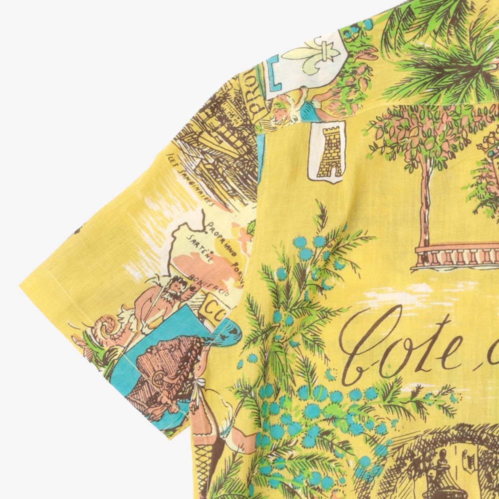 ハワイアンシャツ Cote d'azur Beige / PIM7725map-26ms-c1