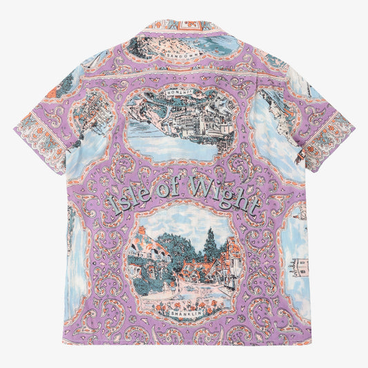 ハワイアンシャツ Wight Lavender / PIM7725map-26ms-c7