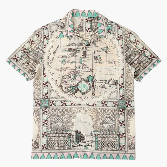 ハワイアンシャツ Morocco Cream / PIM7725map-26ms-c8