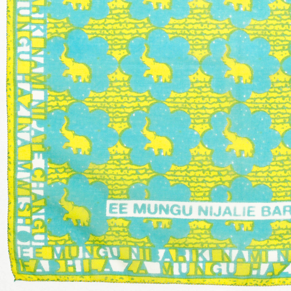 bbb1312_13024 African Pop Elephant Bandana Yellow
