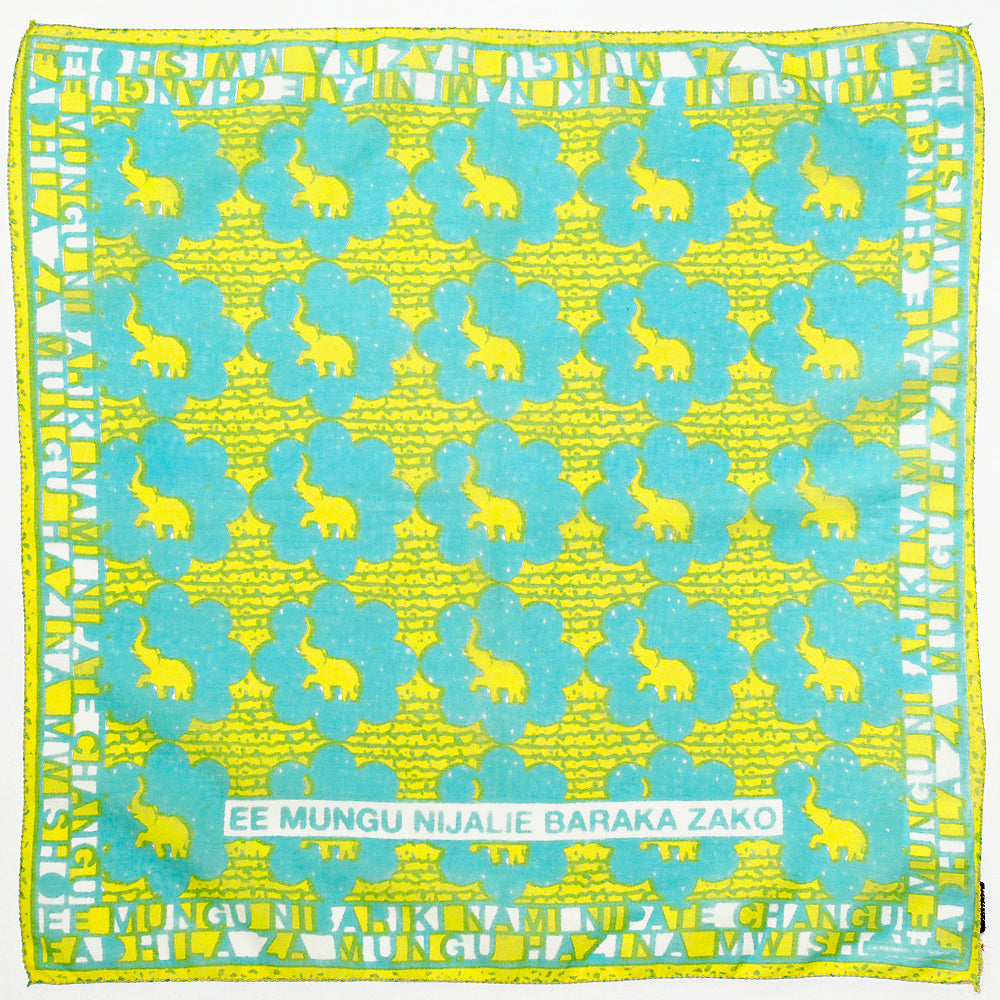 bbb1312_13024 African Pop Elephant Bandana Yellow