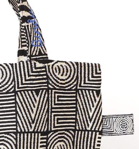 Heavy Love Jacquard Tote Bag Natural/Black / BBB-1969