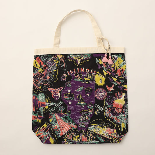 バンダナ エコトート・Lサイズ・ILLINOI・マルーン