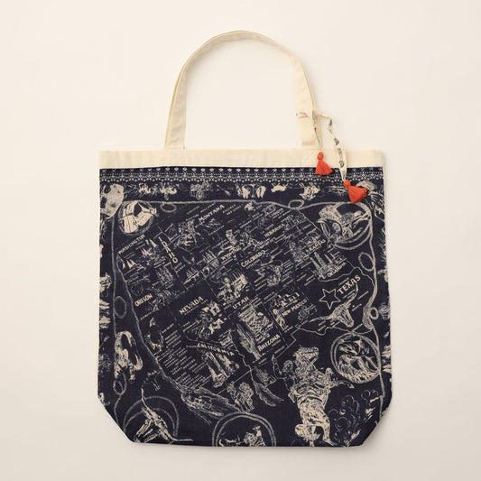 バンダナ エコトート・Lサイズ・MID WEST・ネイビー