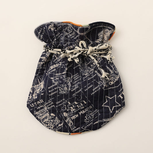 バンダナ エコポーチ・MID WEST・ネイビー