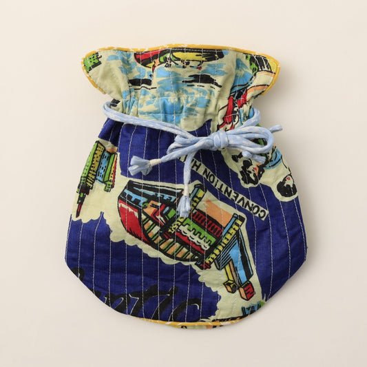 バンダナ エコポーチ・アトランティックシティ・ブルー