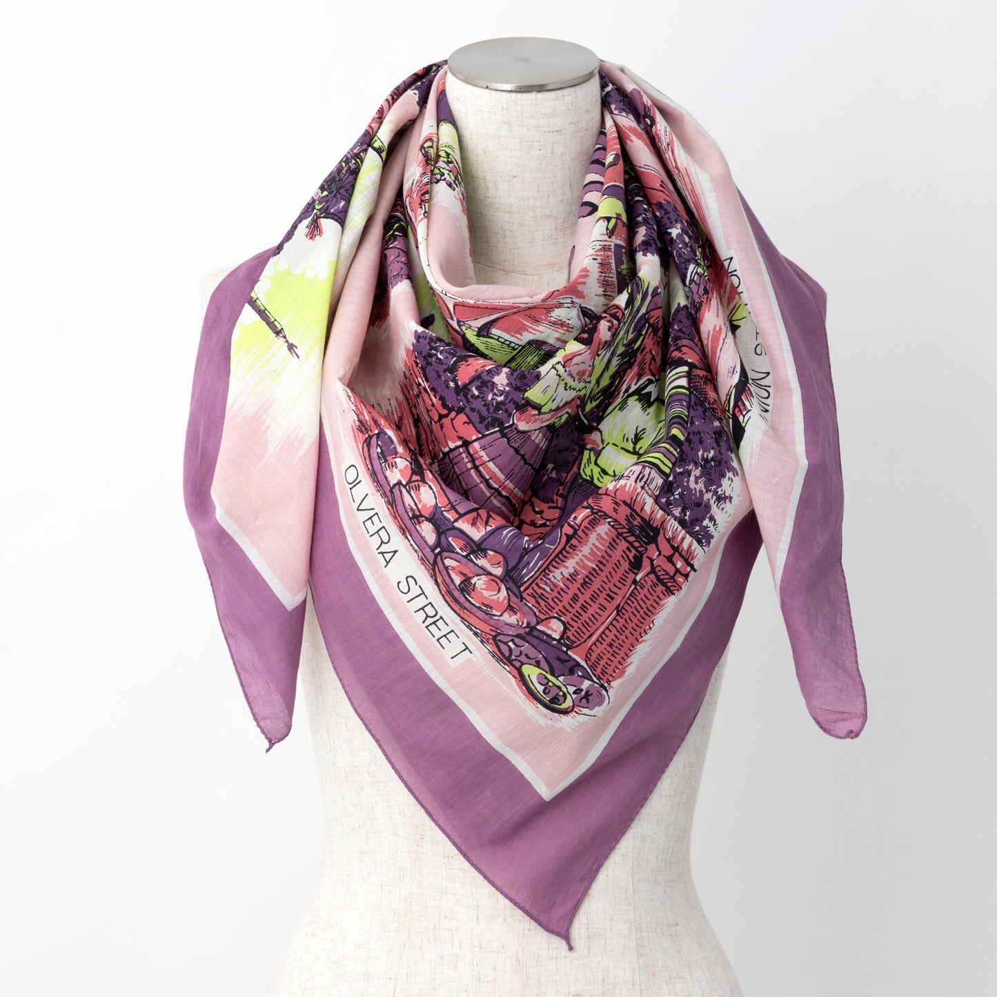 LA2 Map Scarf Lavender
