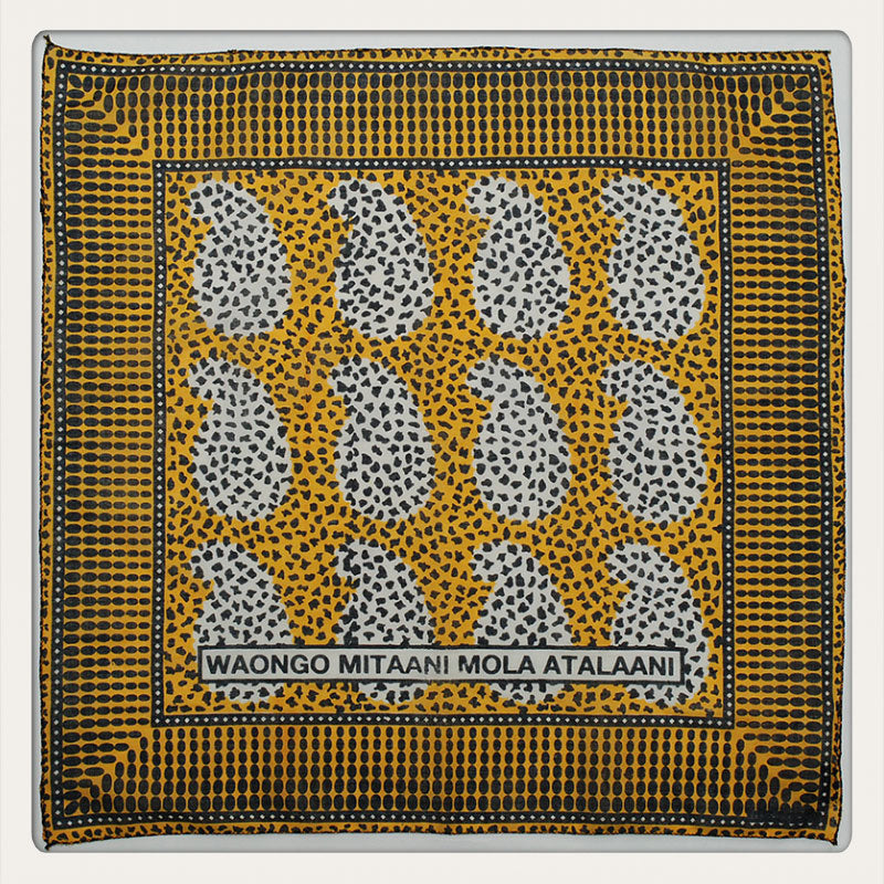 bbb1312_13071 African Pop Leopard Bandana Yellow