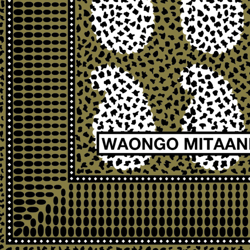 bbb1312_13074 African Pop Leopard Bandana Olive