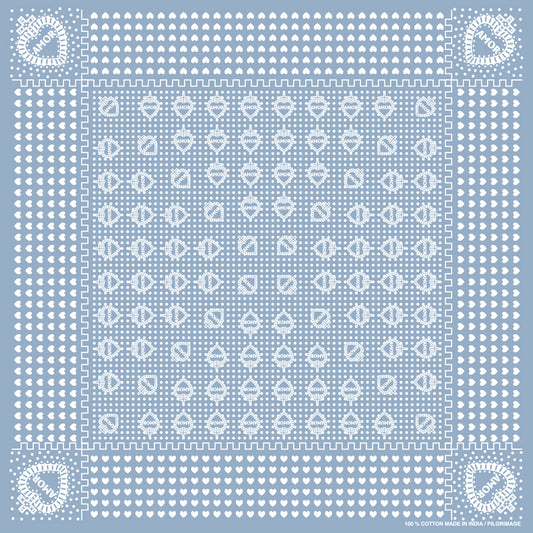 アモールプリントバンダナ・ブルー