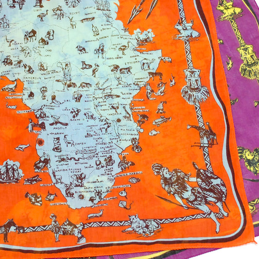 アフリカ・バンダナ・オレンジ