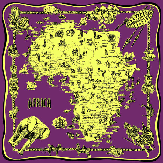 アフリカ・バンダナ・パープル