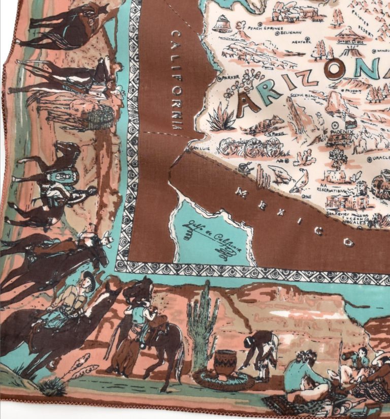 Arizona Map Bandana BrownMint