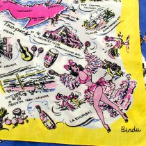 Cuba “ (キューバ)・ヴィンテージ風マッププリント バンダナ・Yellow