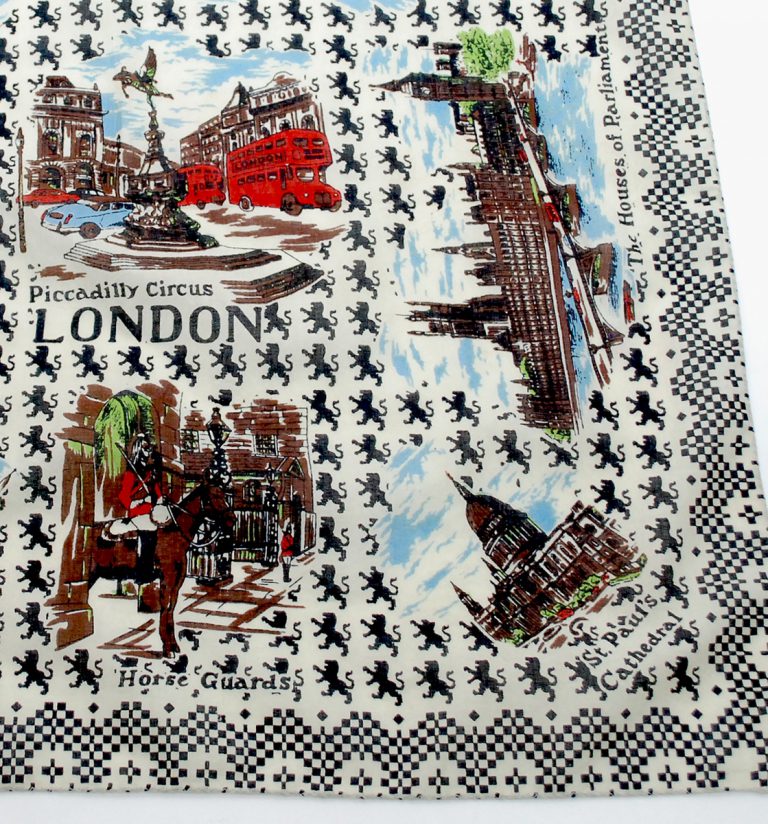 London Map Bandana Natural