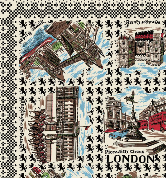 ロンドンマップ・バンダナ・ナチュラル