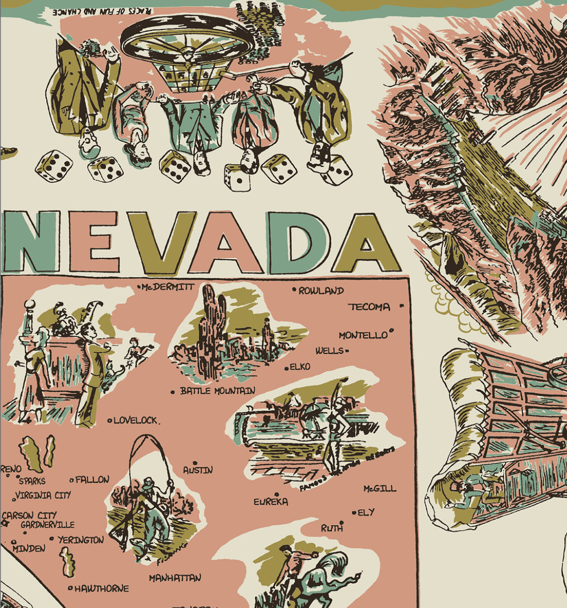 Nevada Scarf Gold/Salmon